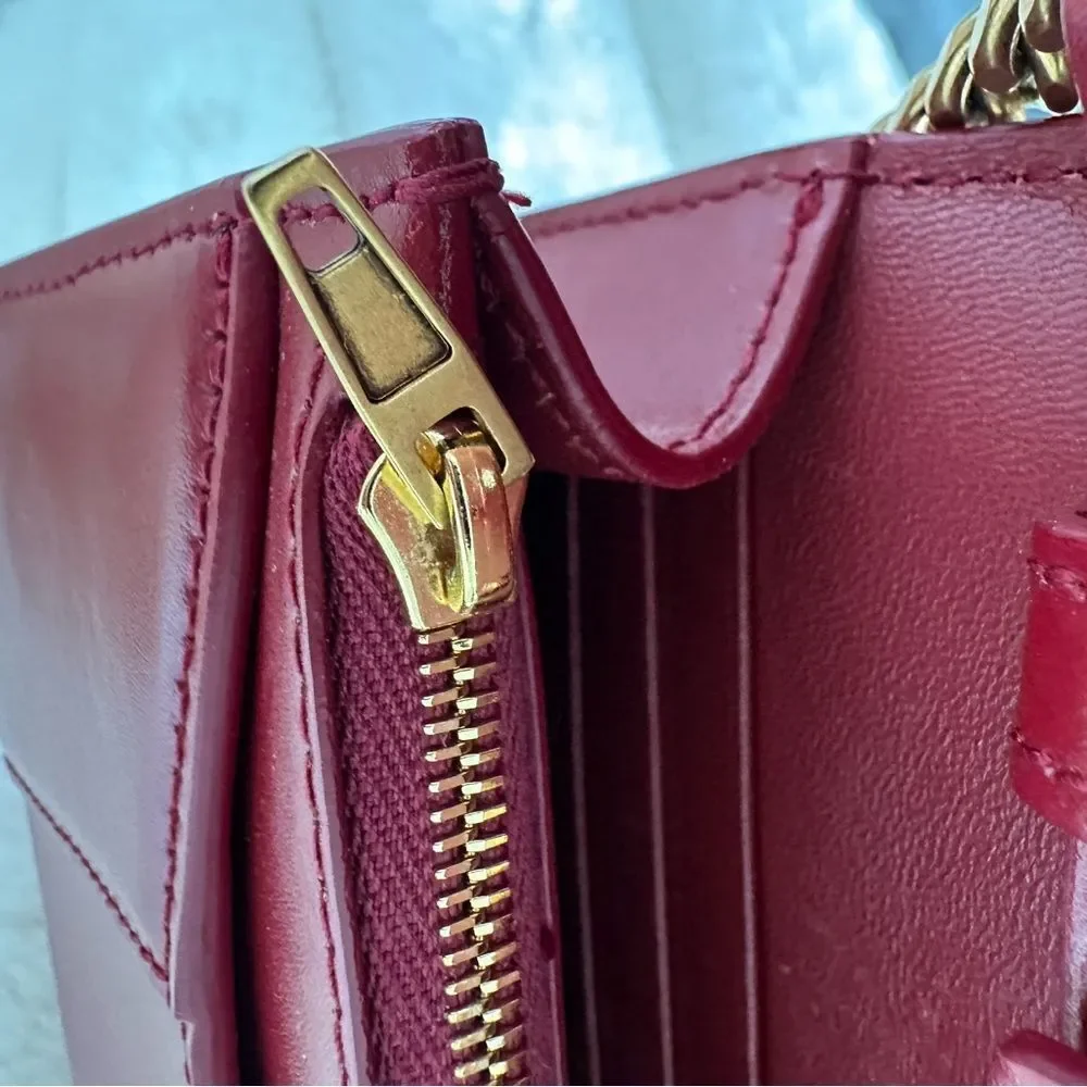 Balenciaga  Leather Clutch with Gold Chain